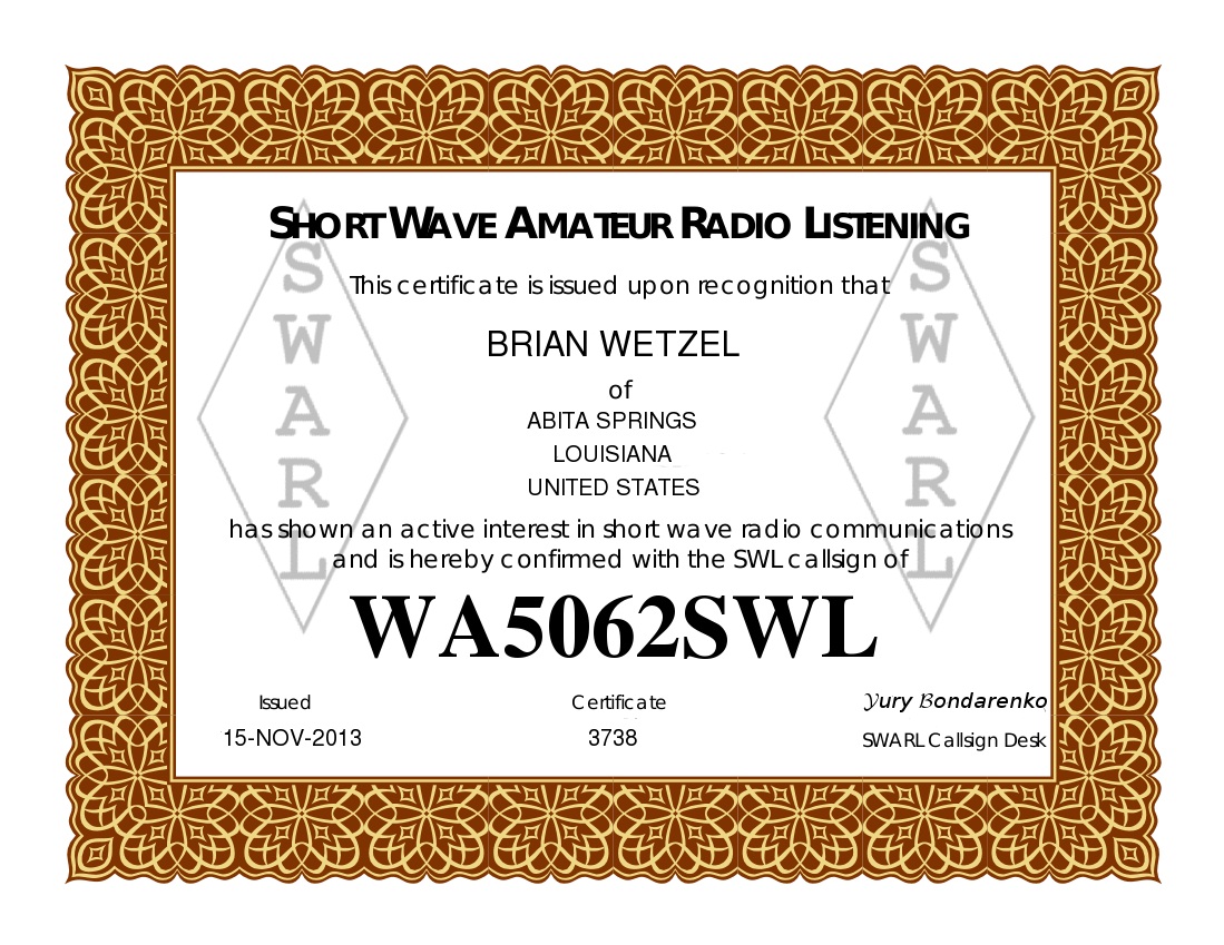 Shortwave Amateur Radio Listening
